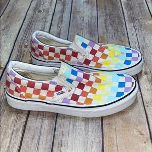 Vans Multicolor Rainbow Slip On Shoes